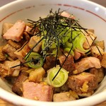 地球の中華そば - チャーシューネギご飯