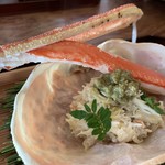 松川 - 蟹味噌を先にちょっといただいちゃいました…
