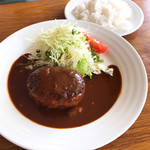 とわいらいと - 【2019年02月】ハンバーグ＠800円、提供時（スープ付き）。