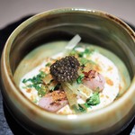 エクアトゥール - 金目鯛　白子のソース　からすみ　キャビア