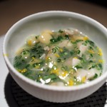 エクアトゥール - 蛤と小柱餡を掛けたフラン