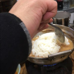 すき焼･鍋物 なべや - 雑炊つくるよー