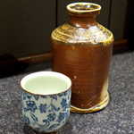 あや菜 - 燗酒「大雪渓」。しみじみ旨く、いかにも山里の食材にフィットする