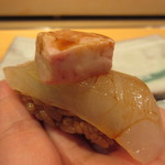 照寿司 - 皮ハギの肝オン