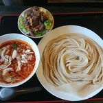 自家製うどん うどきち - 赤肉汁うどん、ミニジビエ丼です