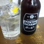 笠置酒場 - ホッピーナカの量多いです