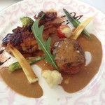 レストランいしだ - 国産若鶏と豚肉のソテー2種類のソース（金のランチ）