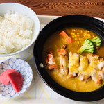 鉱泉ヒュッテ - ゲレ食バトル   準優勝  焼きチキンカレー