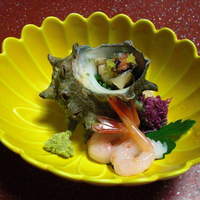 料亭 香梅咲 - 造り(さざえ、甘海老)