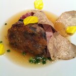 フロリレージュ - 【2011.11.14 ディナー】スッポンとマグロにスープを注いだ後