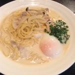 イタリアン シロ ツバキ - 豚バラ肉と群馬県産きのこの和風カルボナーラ