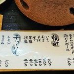 やきとり 風林火山 5号店 - 飲み物メニュー（一部）