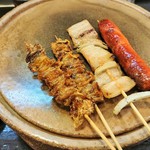 やきとり 風林火山 - とり皮・バラ・ウインナー