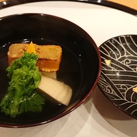 馬車道 大かわ - 椀牡蠣と炙りカラスミ