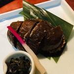 飯豊 - アケビの実の油焼き 鶏肉と山菜など10数種類の具