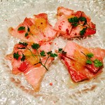 REGGIANO - 真鯛と菜の花のカルパッチョ~桜のソース~