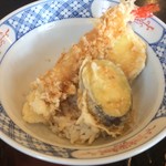 手打ちそば・鮮魚・地酒 福呂庵 - このごはん量はしょぼい印象残してしまう。天ぷらも残念。