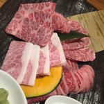 和牛焼肉食べ放題 肉屋の台所 - 黒毛和牛の盛り合わせ！