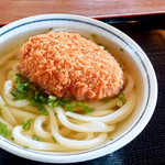 Ueno Seimensho - コロッケうどん（かけ+コロッケ）