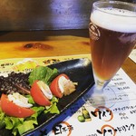 Tokijirou - クラフトビールjazz  berryと鳥生ハム、モッツアレラチーズ、フルーツトマトのバルサミコソース和えのセット始めました！