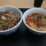 なか卯 - 牛丼＋坦々うどん