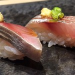 完全個室 鮨 佐竹 - 追加のシメ鯖とアジ♡