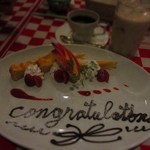 ラ フルール ド スリジエ - メッセージプレート、ホットコーヒー、カフェミルク