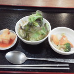 まる飯 - ソルロンタン定食７８０円＋１００円（ナムルビビンパに変更）