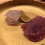 鮨 さかい - メジマグロは脂ののりもほどよく、とても美味しい。