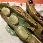 一心 - そら豆の炭火焼￥380