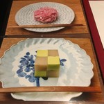 ゼンカフェ - 見本の生菓子