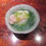 菊鮨 - 九十九里の蛤と、天草新ものアオサ