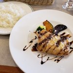 カフェレストラン 楓 - カラスガレイのベニエ＆ライス（ランチ）