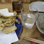 なかむら - 穴子の天ぷら。だいぶ飲んだなぁ。。。