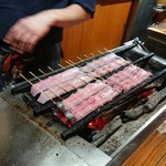 かぶと - 焼いてるところ