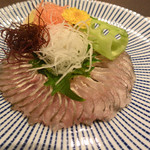 鮎知 - 活鮎の背越し