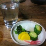 武蔵屋 - 最後の三杯目！　漬物盛