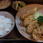 とんかつ冨貴 - カキフライ定食
