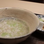 木山 - 蟹雑炊と香の物