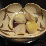 本濱 - 粟麩の田楽 栗と栗味噌で１