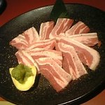 焼肉なべしま - 黒豚は柚子胡椒で