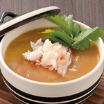 Melty chawanmushi with crab miso sauce