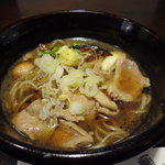 10369468 - 鴨南そばに薬味を入れて