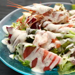 Seafood caesar salad
