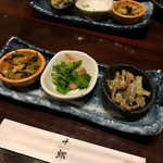 越後一会 十郎 - お通しは三種類