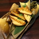 越後一会 十郎 - 焼き竹の子は蕗味噌付き