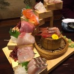 越後一会 十郎 - 飾り付けが見事な「おまかせ刺盛り」