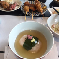 一舞庵 - 2019年3月。鯛のおこわあんかけ（仮名）。