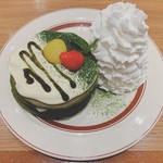 エッグスンシングス 銀座店 - 宇治抹茶のティラミスパンケーキ