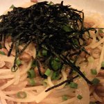 飯場まる - 納豆と明太子のパスタ